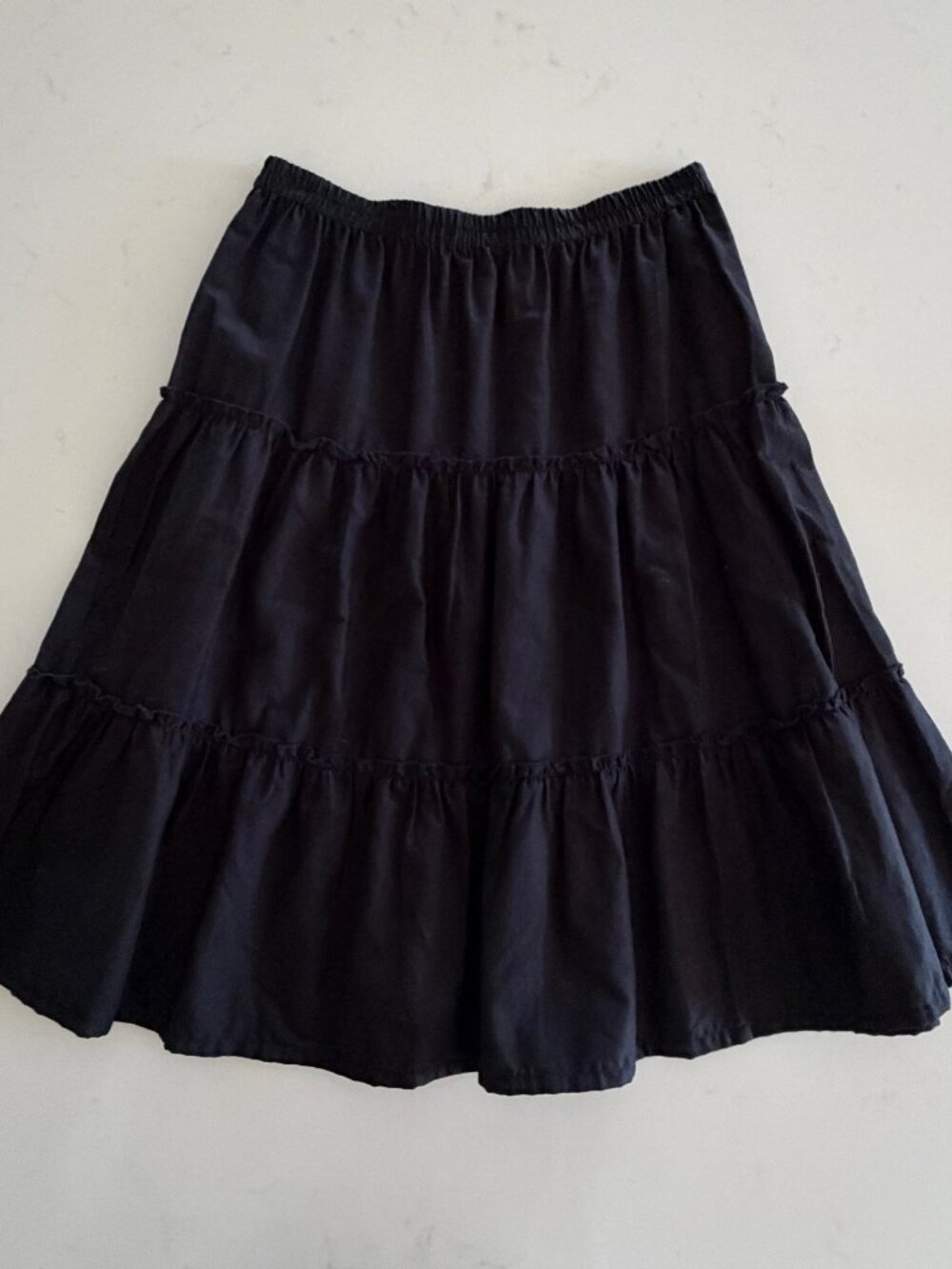 ARITZIA Sunday Best Tiered Black Midi Skirt